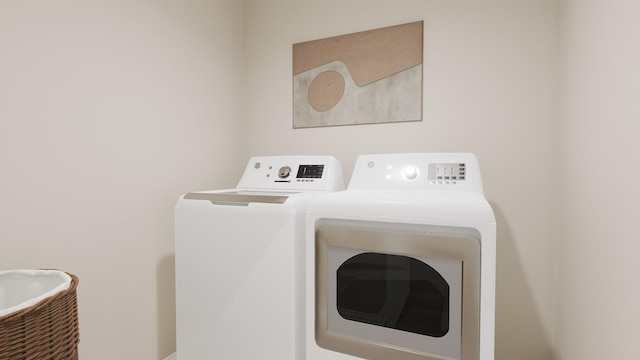 414 Rose Ave, Cleburne, TX 76033 - clothes washing area featuring separate washer and dryer and laundry area
