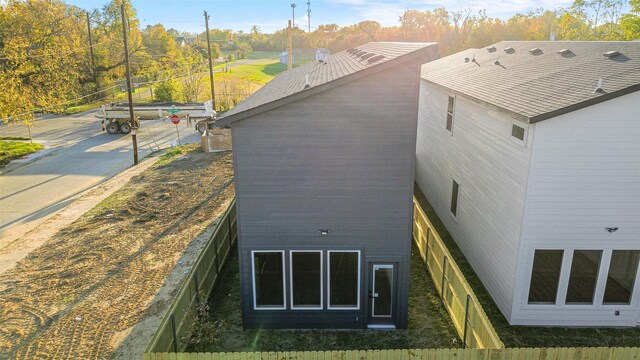 exterior space featuring fence