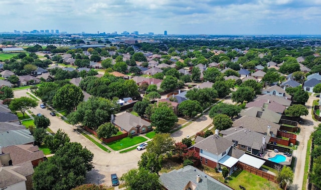 aerial view featuring a residential view