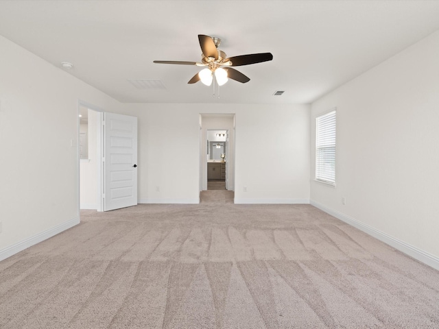 3601 Keechi Creek Dr, Celina, TX 75078 - unfurnished room with carpet flooring, baseboards, a ceiling fan, and visible vents