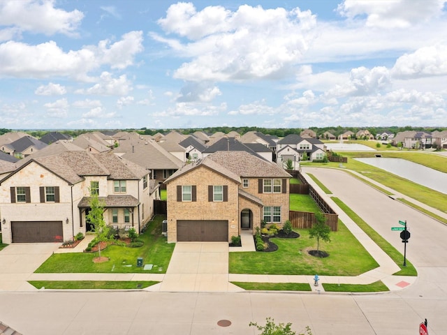 3601 Keechi Creek Dr, Celina, TX 75078 - traditional-style home with a front yard, concrete driveway, a garage, and a residential view