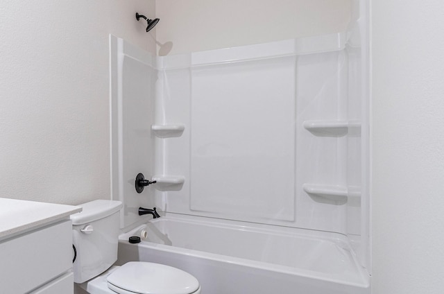 119 Kylie Dr, Cleburne, TX 76031 - full bath with vanity, a textured wall, bathing tub / shower combination, and toilet