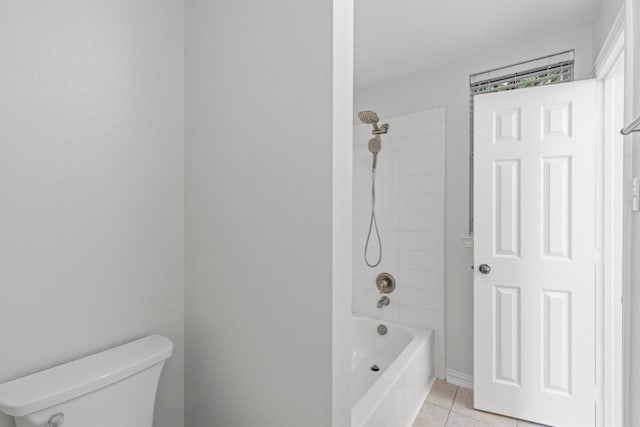 821 High Willow Dr, Prosper, TX 75078 - bathroom featuring shower / tub combination, tile patterned floors, and toilet