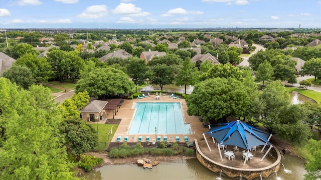 821 High Willow Dr, Prosper, TX 75078 - bird's eye view featuring a water view