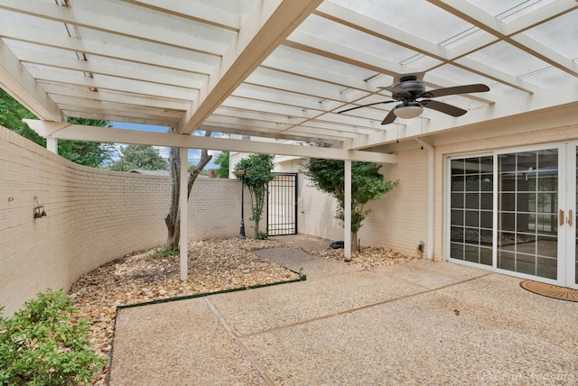 view of yard with a fenced backyard and a patio area