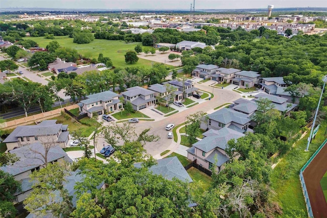 bird's eye view with a residential view