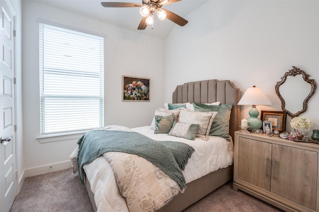 1130 Holcombe Dr, Anna, TX 75409 - carpeted bedroom with baseboards, a ceiling fan, and vaulted ceiling