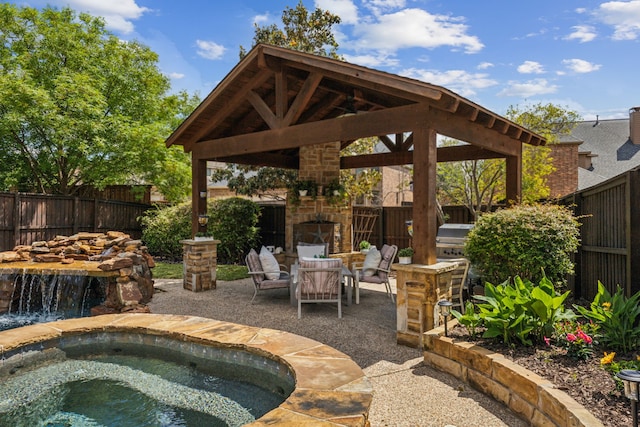 1041 Bandelier Dr, Allen, TX 75013 - view of patio with a gazebo and a fenced backyard