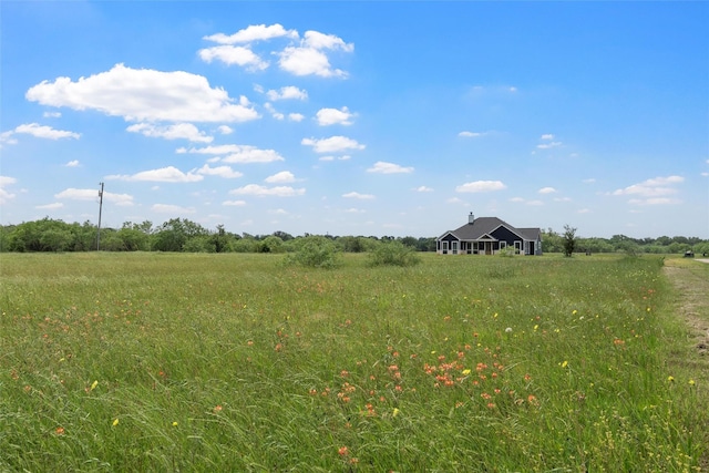 view of yard featuring a rural view