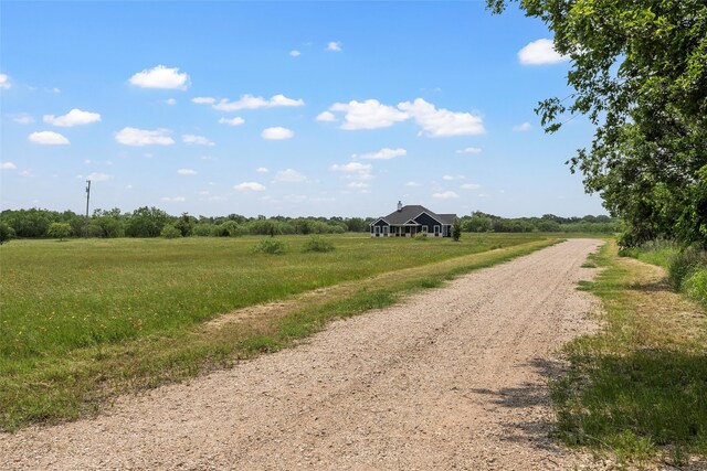 view of road featuring a rural view