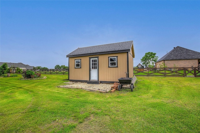 11041 Helms Trl, Forney, TX 75126 - view of outbuilding with an outdoor structure and a fenced backyard
