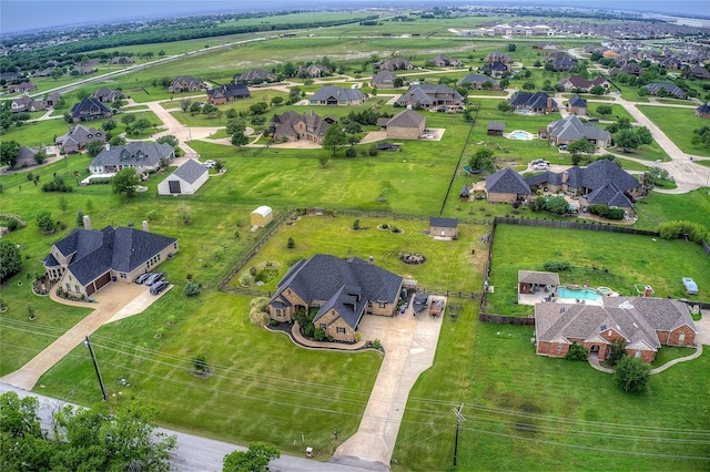 aerial view featuring a residential view