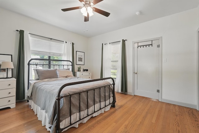 1202 Grand Ave, Abilene, TX 79605 - bedroom featuring light wood-style floors and ceiling fan