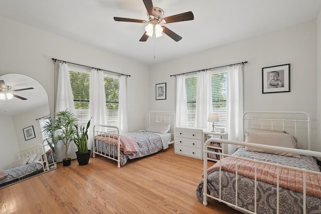 1202 Grand Ave, Abilene, TX 79605 - bedroom featuring light wood-style floors and ceiling fan