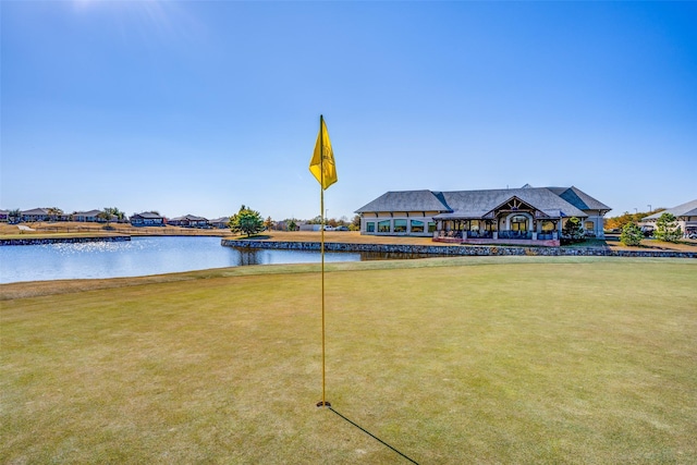 7793 Gulf Walk Rd, Frisco, TX 75036 - view of community featuring a water view and a lawn