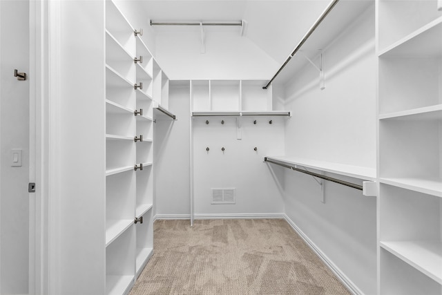 walk in closet with carpet and visible vents