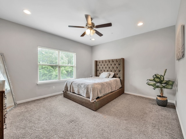 1970 Timber Oaks Dr, Garland, TX 75040 - carpeted bedroom with recessed lighting, baseboards, and ceiling fan