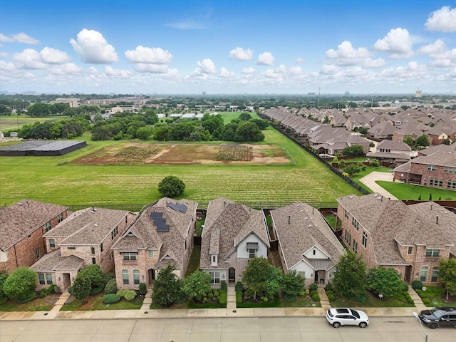 drone / aerial view with a residential view