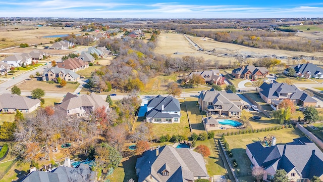 aerial view with a residential view