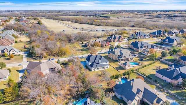 aerial view with a residential view