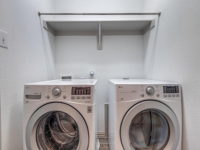 6285 Davison Way, Mckinney, TX 75070 - washroom with laundry area and washer and dryer