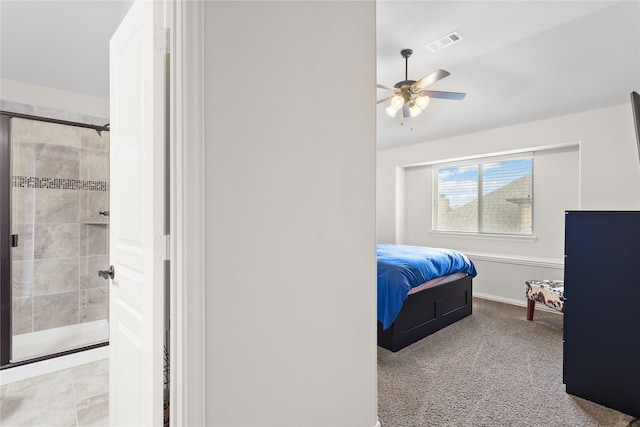 1005 Middleton St, Forney, TX 75126 - bedroom featuring carpet floors, ceiling fan, vaulted ceiling, and baseboards