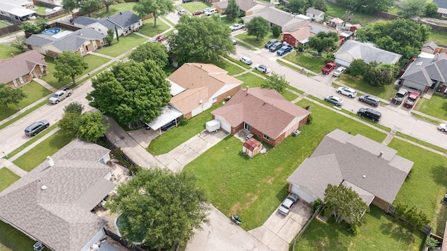 bird's eye view with a residential view