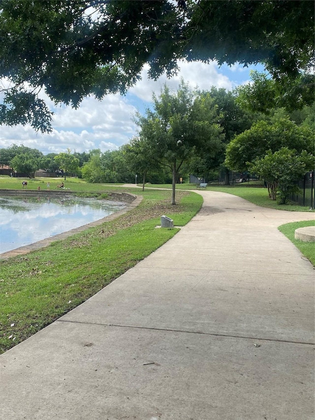 1621 Lake Hill Ln, Plano, TX 75023 - view of community featuring a yard and a water view