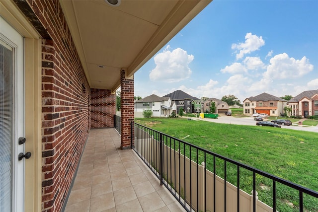 balcony featuring a residential view