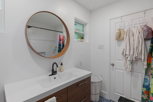 full bathroom featuring vanity