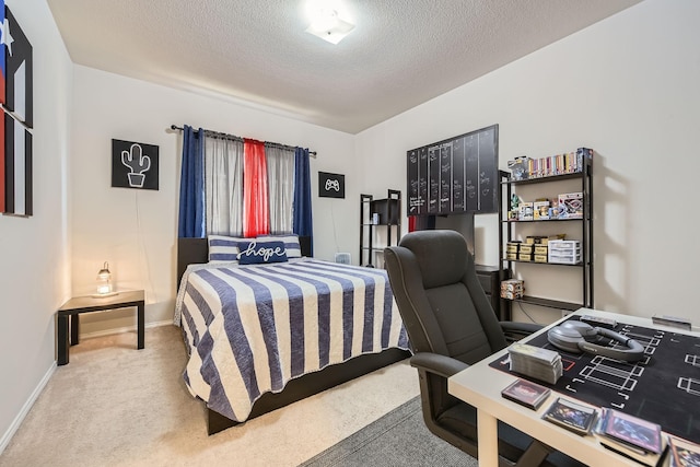 7520 Gangway Dr, Fort Worth, TX 76179 - bedroom featuring baseboards, carpet flooring, and a textured ceiling