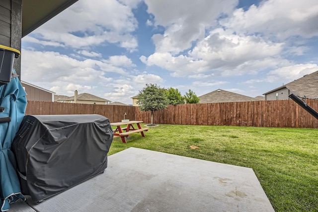 7520 Gangway Dr, Fort Worth, TX 76179 - view of yard featuring a fenced backyard and a patio
