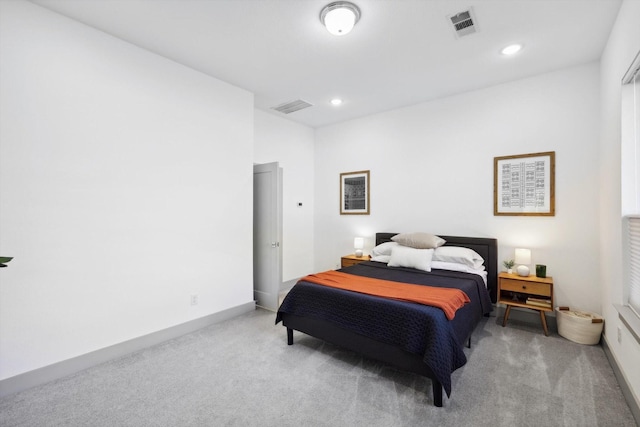 8613 Keeneland Dr, Fort Worth, TX 76120 - carpeted bedroom with visible vents and recessed lighting