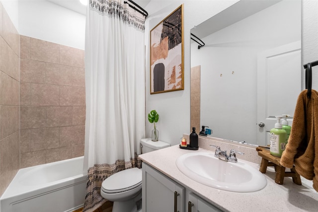859 Sitwell Dr, Fate, TX 75087 - full bath featuring vanity, shower / bathtub combination with curtain, and toilet