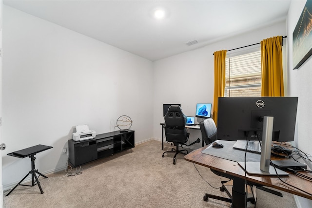 859 Sitwell Dr, Fate, TX 75087 - office area featuring visible vents, carpet flooring, and baseboards