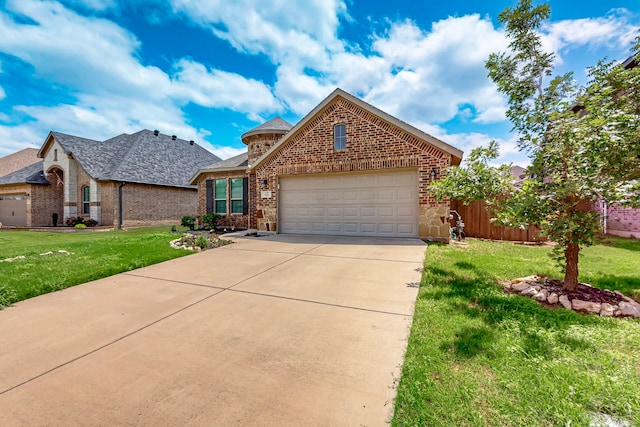 733 Ravenwood Dr, Saginaw, TX 76179 - view of front of property featuring brick siding, driveway, an attached garage, and stone siding