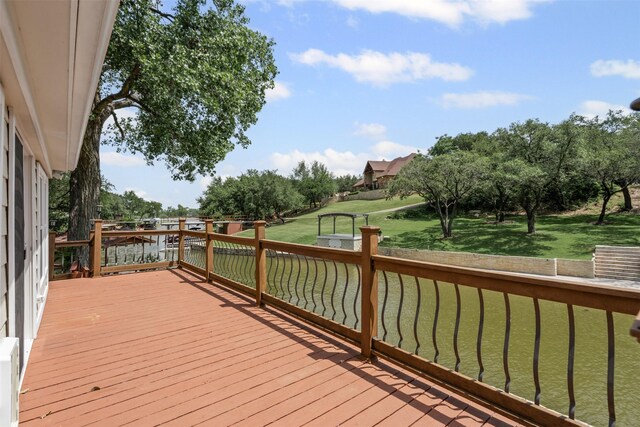 2311 Cedar Cir, Granbury, TX 76048 - deck with a lawn