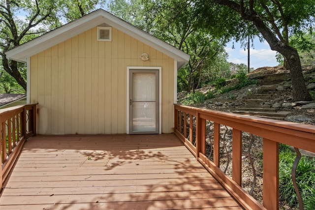 2311 Cedar Cir, Granbury, TX 76048 - view of wooden deck