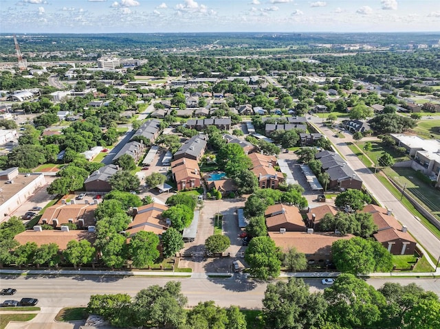 drone / aerial view with a residential view