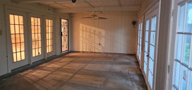 2 Woodfern Ln, Haughton, LA 71037 - unfurnished sunroom with french doors and beam ceiling