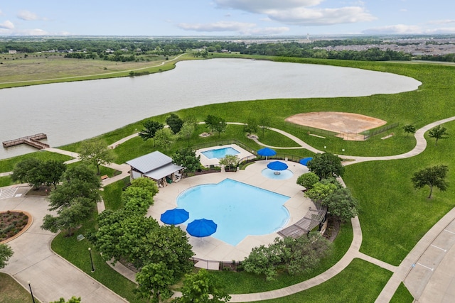 2041 Lake Trail Dr, Heartland, TX 75126 - birds eye view of property with a water view