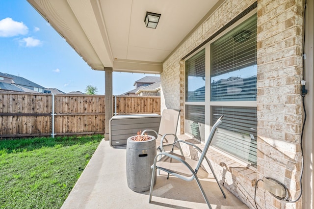 view of patio / terrace with fence
