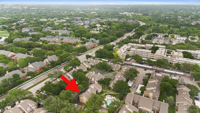 bird's eye view with a residential view