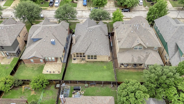 aerial view with a residential view