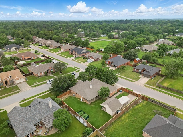 drone / aerial view with a residential view