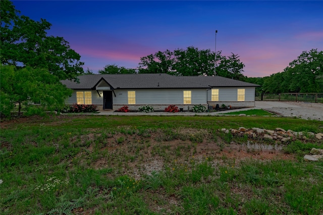 399 Wild Hill Oak Dr, Springtown, TX 76082 - single story home featuring fence and a front lawn