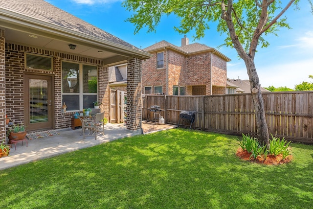 2308 Patriot Dr, Melissa, TX 75454 - view of yard with a fenced backyard and a patio area