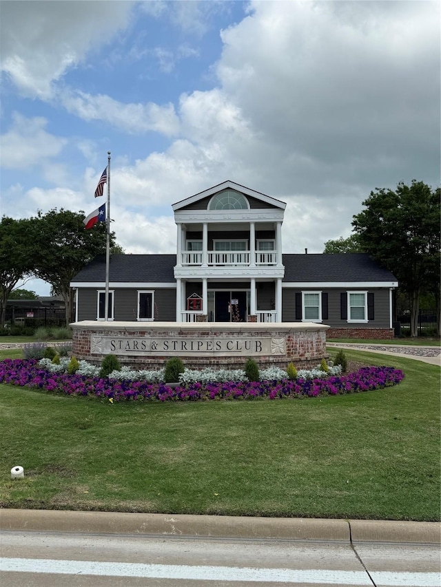 2308 Patriot Dr, Melissa, TX 75454 - view of front of property with a balcony and a front yard