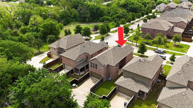 drone / aerial view featuring a residential view