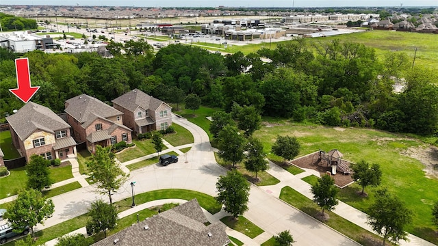 aerial view featuring a residential view